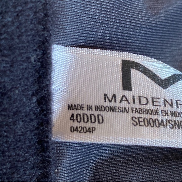 40DDD Maidenform Strapless Black Bra Underwire Satin - Picture 15 of 16